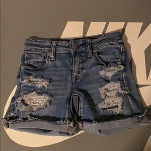 American Eagle Ripped Jean Shorts